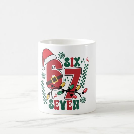 Funny Six Seven 67 6 7 Meme Fun Christmas Gift Koffiemok (Center)