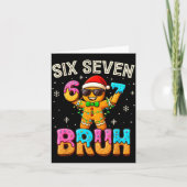 Funny Six Seven 67 Bruh Gingerbread 6 7 Meme Chris Kaart (Voorkant)