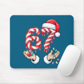 Funny Six Seven 67 Christmas Candy Cane Festive Ho Muismat (Met muis)