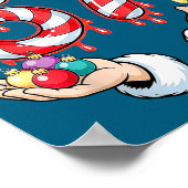 Funny Six Seven 67 Christmas Candy Cane Festive Ho Poster (Hoek)