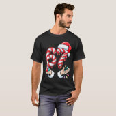 Funny Six Seven 67 Christmas Candy Cane Festive Ho T-shirt (Voorkant volledig)