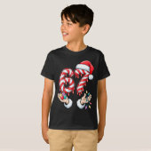 Funny Six Seven 67 Christmas Candy Cane Festive Ho T-shirt (Voorkant volledig)