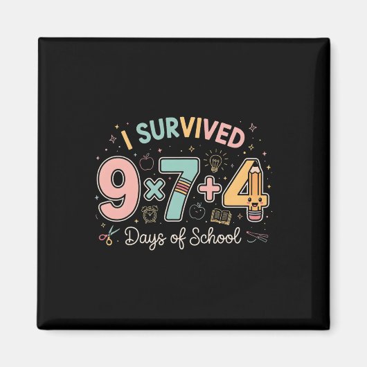 Funny Six Seven 67 Days Of School Meme Math Teache Magneet (Voorkant)