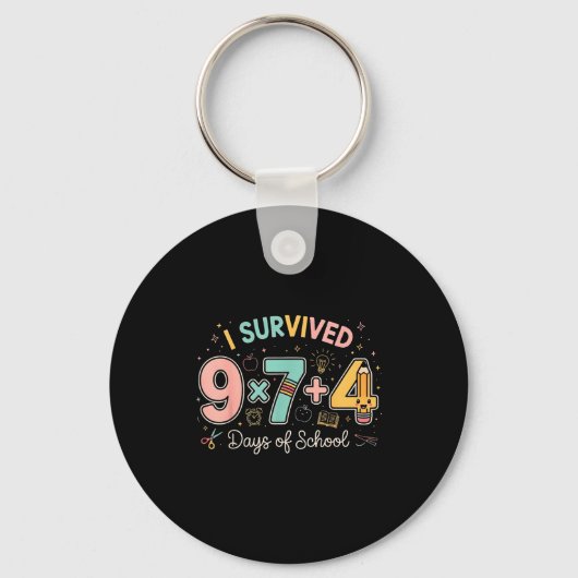 Funny Six Seven 67 Days Of School Meme Math Teache Sleutelhanger (Voorkant)