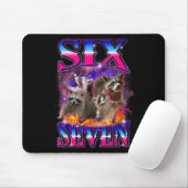 Funny Six Seven 67 Meme 67 Racoon Meme Bootleg Gra Muismat (Met muis)