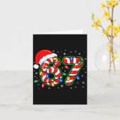 Funny Six Seven 67 Meme 6 7 Christmas Candy Cane B Kaart (Gele Bloem)