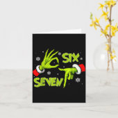 Funny Six Seven 67 Meme 6 7 Christmas Elf Hand Boy Kaart (Gele Bloem)