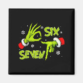 Funny Six Seven 67 Meme 6 7 Christmas Elf Hand Boy Magneet (Voorkant)