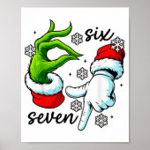 Funny Six Seven 67 Meme 6 7 Christmas Elf Hand Boy Poster (Voorkant)