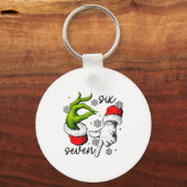 Funny Six Seven 67 Meme 6 7 Christmas Elf Hand Boy Sleutelhanger (Voorkant)