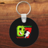 Funny Six Seven 67 Meme 6 7 Christmas Elf Hand Boy Sleutelhanger (Voorkant)