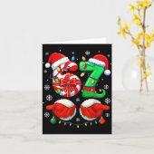 Funny Six Seven 67 Meme 6 7 Christmas Santa Hand B Kaart (Gele Bloem)