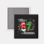 Funny Six Seven 67 Meme 6 7 Elf Santa Christmas Pa Magneet (Voorkant / Achterkant)