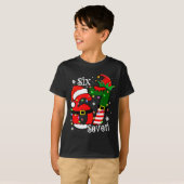Funny Six Seven 67 Meme 6 7 Elf Santa Christmas Pa T-shirt (Voorkant volledig)