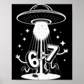 Funny Six Seven 67 Meme Internet Meme Ufo Gen Alph Poster (Voorkant)