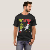 Funny Six Seven 67 Meme Monster Santa Christmas Pa T-shirt (Voorkant volledig)