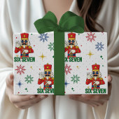 Funny Six Seven 67 Meme Nutcracker Christmas Humor Cadeaupapier