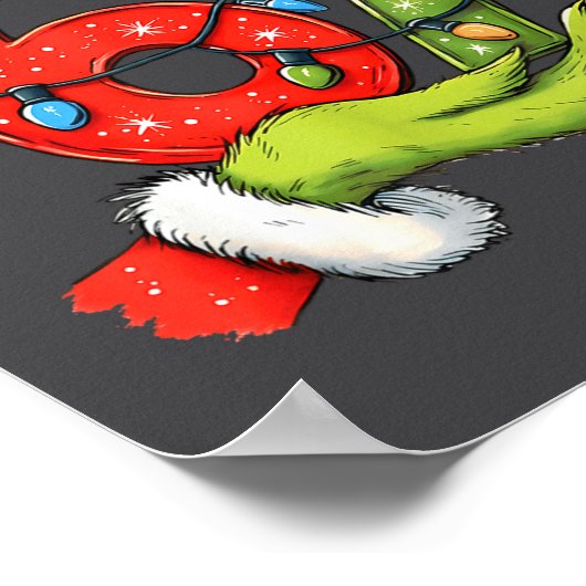 Funny Six Seven 67 Meme Santa Christmas Brainrot P Poster (Hoek)