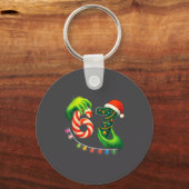 Funny Six Seven 67 Meme Santa Christmas Brainrot P Sleutelhanger (Voorkant)