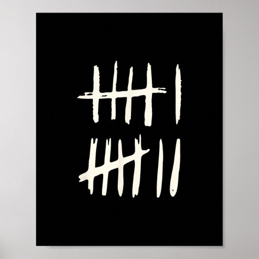 Funny Six Seven 67 Meme Tally Marks 6 7 Numbers  Poster (Voorkant)