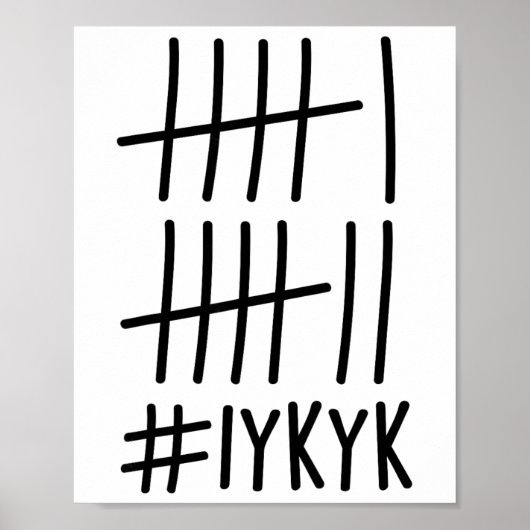 Funny Six Seven 67 Meme Tally Marks If You Know Yo Poster (Voorkant)