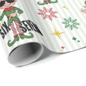 Funny Six Seven 67 Meme Xmas Elf Holiday Humor Cadeaupapier (Rol Hoek)