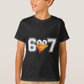Funny Six Seven 67 Turkey Face Thanksgiving Matchi T-shirt (Voorkant)