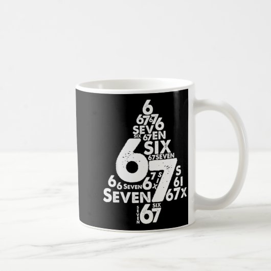 Funny Six Seven 6 7 Christmas Tree Meme Christmas  Koffiemok (Rechts)