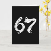 Funny Six Seven 6 7 Meme 67 Design Ghost Halloween Kaart (Gele Bloem)