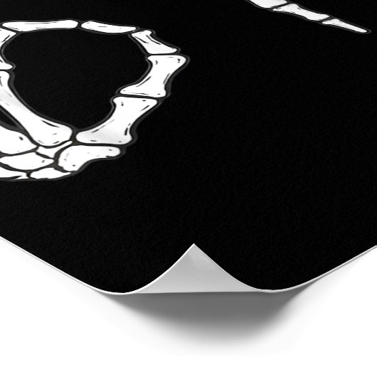 Funny Six Seven 6 7 Meme 67 Skeleton Hand Hallowee Poster (Hoek)