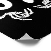 Funny Six Seven 6 7 Meme 67 Skeleton Hand Hallowee Poster (Hoek)
