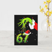 Funny Six Seven 6 7 Meme 67 Xmas Hand Christmas Co Kaart (Gele Bloem)