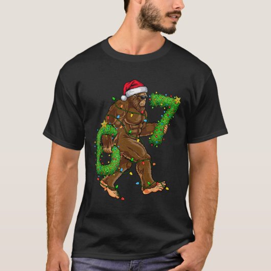 Funny Six Seven 6 7 Meme Bigfoot Christmas Shirts (Voorkant)