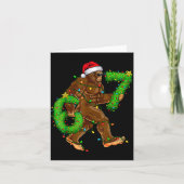 Funny Six Seven 6 7 Meme Bigfoot Christmas Shirts  Kaart (Voorkant)