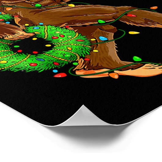 Funny Six Seven 6 7 Meme Bigfoot Christmas Shirts  Poster (Hoek)