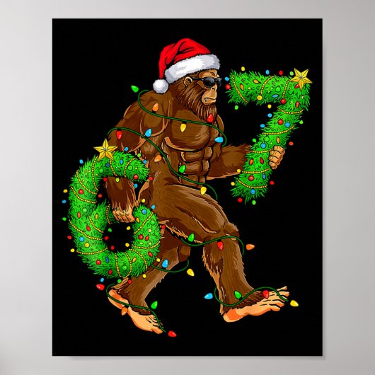 Funny Six Seven 6 7 Meme Bigfoot Christmas Shirts  Poster (Voorkant)