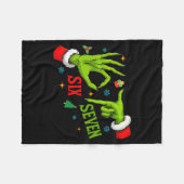 Funny Six Seven 6 7 Meme Christmas Funny Hands 6 7 Fleece Deken (Voorkant (Horizontaal))