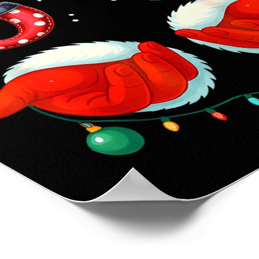 Funny Six Seven 6 7 Meme Christmas Humor Santa Elf Poster (Hoek)