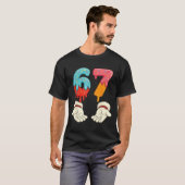 Funny Six Seven 6 7 Meme Christmas Ice Cream Drip  T-shirt (Voorkant volledig)
