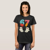 Funny Six Seven 6 7 Meme Christmas Ice Cream Drip  T-shirt (Voorkant volledig)