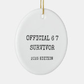 Funny Six Seven 6 7 Meme Christmas Keramisch Ornament (Rechts)