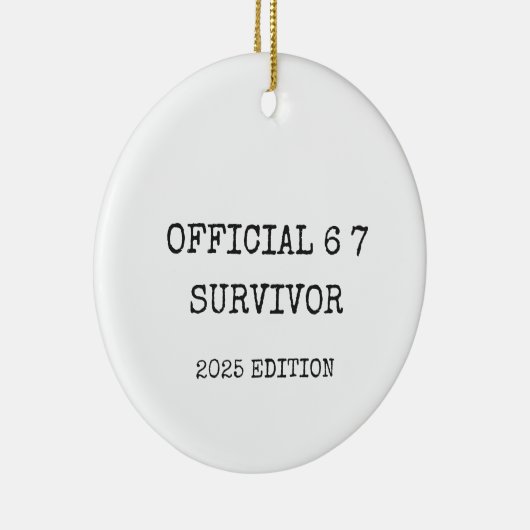 Funny Six Seven 6 7 Meme Christmas Keramisch Ornament (Rechts)