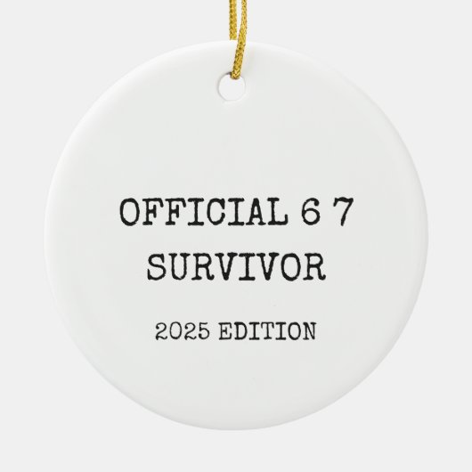 Funny Six Seven 6 7 Meme Christmas Keramisch Ornament (Voorkant)