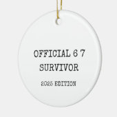 Funny Six Seven 6 7 Meme Christmas Keramisch Ornament (Links)