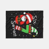 Funny Six Seven 6 7 Meme Christmas Santa Elf Numbe Fleece Deken (Voorkant (Horizontaal))