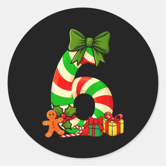 Funny Six Seven 6 7 Meme Couple Christmas For Men  Ronde Sticker (Voorkant)