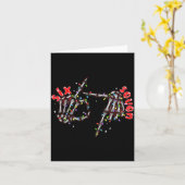 Funny Six Seven 6 7 Meme Couple Christmas Hand Ske Kaart (Gele Bloem)