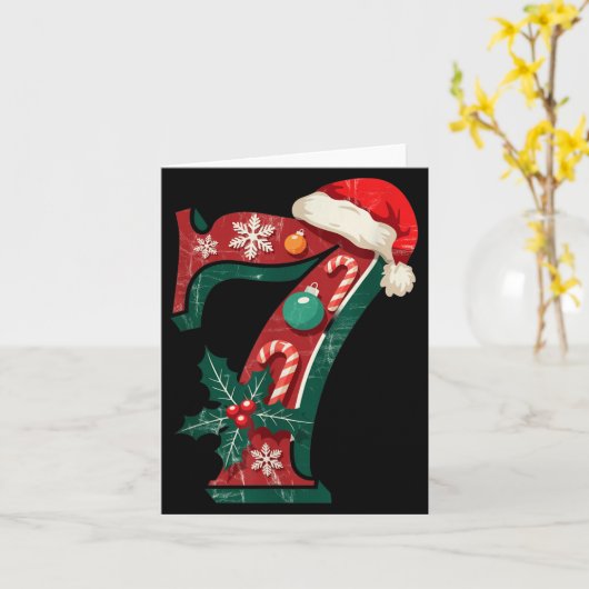 Funny Six Seven 6 7 Meme Design Couples Christmas  Kaart (Gele Bloem)