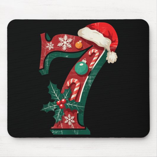 Funny Six Seven 6 7 Meme Design Couples Christmas  Muismat (Voorkant)