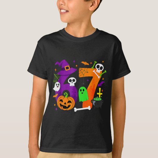 Funny Six Seven 6 7 Meme Design Couples Halloween  T-shirt (Voorkant)